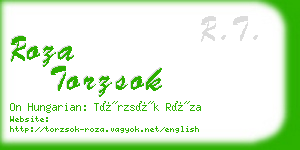 roza torzsok business card